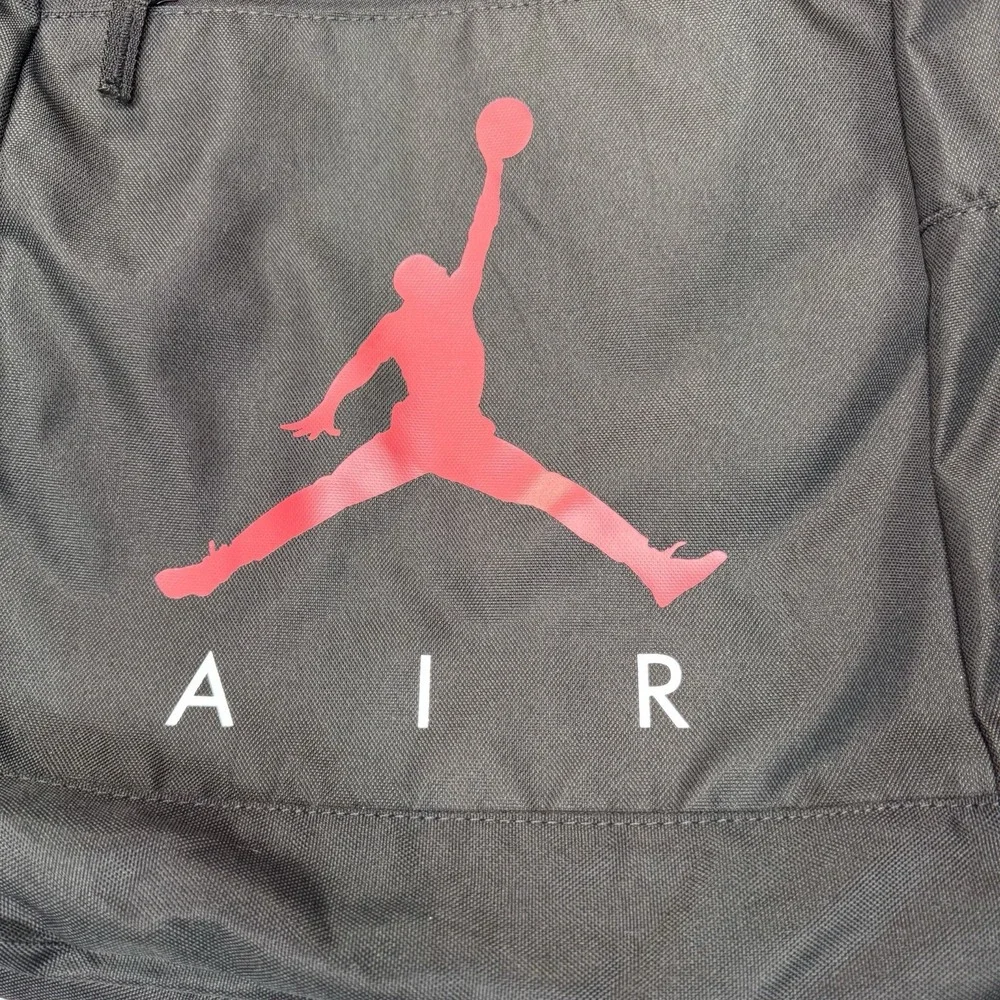Nike Jordan Air School Backpack Large Black Red Bottle Pocket 9A0503-023